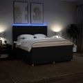 vidaXL Posteľný rám boxspring s matracom čierny 180x200 cm látka