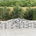 vidaXL Oblúkový gabionový kôš 3 ks 400x30x60/80 cm pozinkované železo