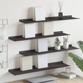 vidaXL Závesná polica 4 ks Čierny 80 x 18 x 2,5 cm Oceľ