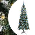vidaXL Umelý vianočný stromček Zelená 180 cm PVC, plast a oceľ