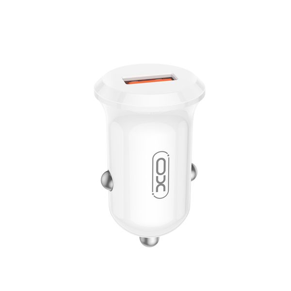 XO car charger CC68 18W QC 1x USB white