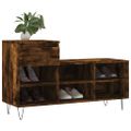 vidaXL Botník dymový dub 102x36x60 cm spracované drevo
