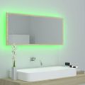 vidaXL LED kúpeľňové zrkadlo dubu sonoma 100x8,5x37 cm, akryl
