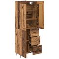 vidaXL Highboard 2 ks Staré drevo 69,5 x 34 x 180 cm Kompozitné drevo