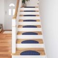 vidaXL Samolepiace schodové rohože 15 ks 56 x 17 x 3 cm Non-Slip Modrá