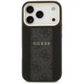 Puzdro Guess pre iPhone 17 Pro HC MAGSAFE PU S 4G PU PRUHOVANÉ čierne