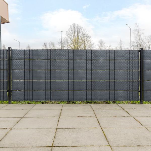 vidaXL Balkónové zásteny 10 ks antracitové 255x19 cm polyratan