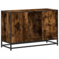 vidaXL Kúpeľňová umývadlová skrinka dymový dub 90x33x60 cm komp. drevo