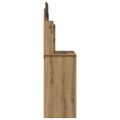 vidaXL toaletný stolík so zrkadlom Artisan Dub 96x39x142 cm