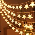 Led garlanda 1,5 m (10 led žiaroviek) usb balónové hviezdy teplá biella