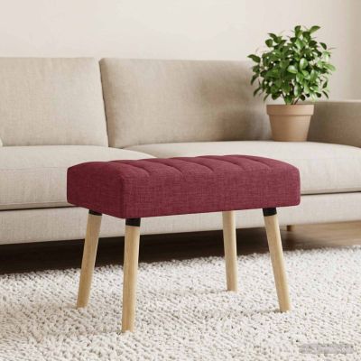 vidaXL Pruhovo prešitá lavica Víno červené 60 x 40 x 45 cm Látka