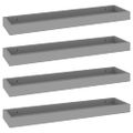 vidaXL Terasové nástenné police 4 ks sivé 60x15x4 cm MDF