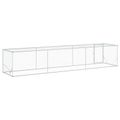 vidaXL Kurí dvor Strieborná 500 x 100 x 100 cm Pozinkovaná oceľ