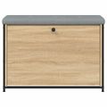 vidaXL Lavička na topánky s vyklápacou zásuvkou dub sonoma 82x32x56 cm