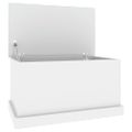 vidaXL Úložný box lesklý biely 70x40x38 cm spracované drevo