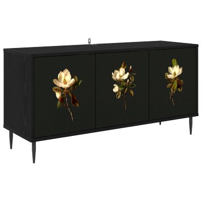 vidaXL TV skrinka BREMEN 102 x 33 x 51 cm Čierny dub Kompozitné drevo
