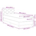 vidaXL Posteľ s pružinovým rámom s vankúšom Krémová 100 x 200 cm látka