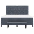 vidaXL Posteľ s pružinovým rámom Tmavo šedá 200 x 180 cm Zamat