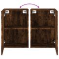 vidaXL TV nástenné skrinky 2 ks dymový dub 40,5x30x60 cm kompoz. drevo