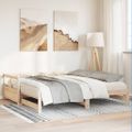 vidaXL Denná posteľ s matracom 90x200 cm masívna borovica