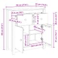 vidaXL Komoda sivá 70x35x80 cm borovicový masív