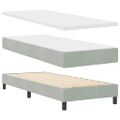 vidaXL Posteľ s pružinovým rámom Svetlosivá 80 x 200 cm Zamat