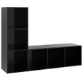 vidaXL TV skrinky 2 ks čierne 107x35x37 cm drevotrieska