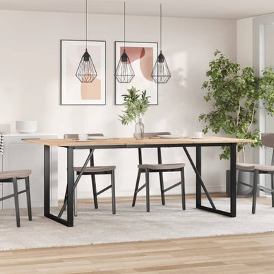 vidaXL Nohy jedálenského stola O-rám 180x80x73 cm oceľ