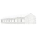 vidaXL Altánok so strechou, biely 20,07x4,08x3,22 m, polyetylén