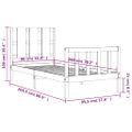 vidaXL Posteľný rám s čelom medovohnedý 90x200 cm masívne drevo
