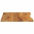 vidaXL Stolová doska so zakrivením 110x80x2,5 cm surový mangový masív