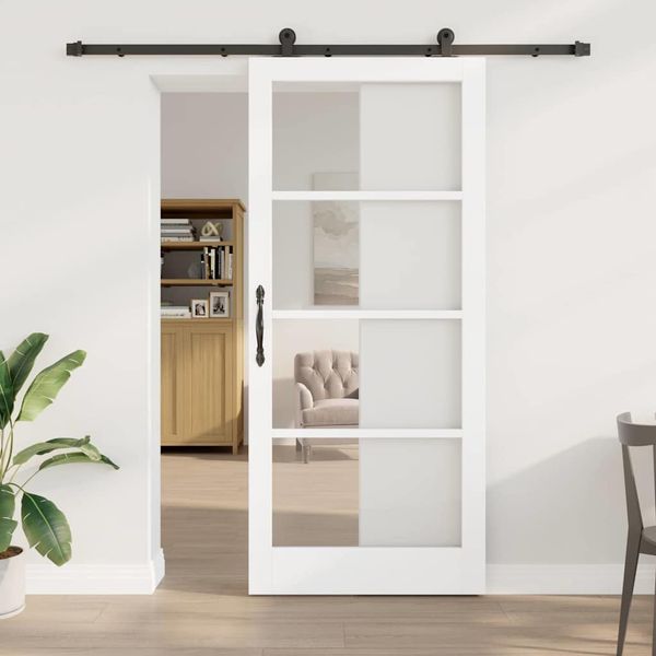 vidaXL Posuvné dvere ORKDAL Biela a čierna 93 x 211 cm
