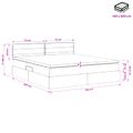 vidaXL Postel s úložným prostorem a matrací Krémová 140 x 200 cm Zamat