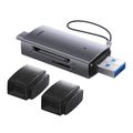 Čítačka pamäťových kariet SD/TF série Baseus Lite, USB + USB-C (sivá)