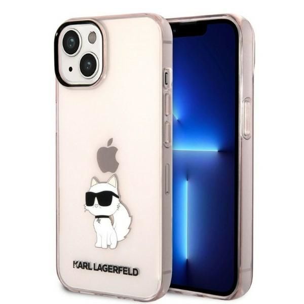 Puzdro Karl Lagerfeld pre iPhone 14 6,1" KLHCP14SHNCHTCP ružové tvrdé puzdro Ikonik Choupette