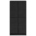 vidaXL Highboard Čierny dub 68 x 37 x 142 cm Kompozitné drevo