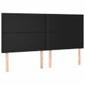 vidaXL Čelo postele s LED čierne 160x5x118/128 cm umelá koža