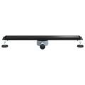 vidaXL Sprchový odtok 2 v 1 s 360° siphonom Čierna 70 cm