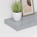 vidaXL Plávajúce nástenné police 2ks, betónovo sivé 60x23,5x3,8 cm MDF