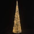 vidaXL Akrylové dekoratívne pyramídové LED svetlo teplé biele 90 cm