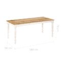 vidaXL Jedálenský stôl 180x90x76 cm masívne mangovníkové drevo