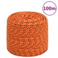 vidaXL Lodné lano oranžové 8 mm 100 m polypropylén