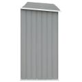 vidaXL Záhradná kôlňa na drevo galvanizovaná oceľ 330x84x152 cm sivá