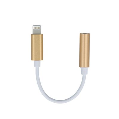 Forever adaptér audio jack 3,5mm - Lightning zlatá