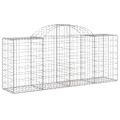 vidaXL Oblúkové gabionové koše 20 ks 200x50x80/100 cm pozink. železo