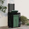 vidaXL Úložný box pre odpadkový kôš čierny 84x90x128,5 cm borovica