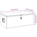 vidaXL Úložný box strieborný 90x47x33,5 cm hliník