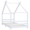 vidaXL Rám detskej postele biely 90x200 cm borovicový masív