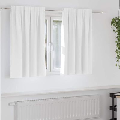 vidaXL Záclony na zatemnenie s krúžkami 2 pcs Jasná biela 140 x 140 cm