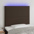 VidaXL Čelo postele hnedé 100x5x118/128 cm umelá koža
